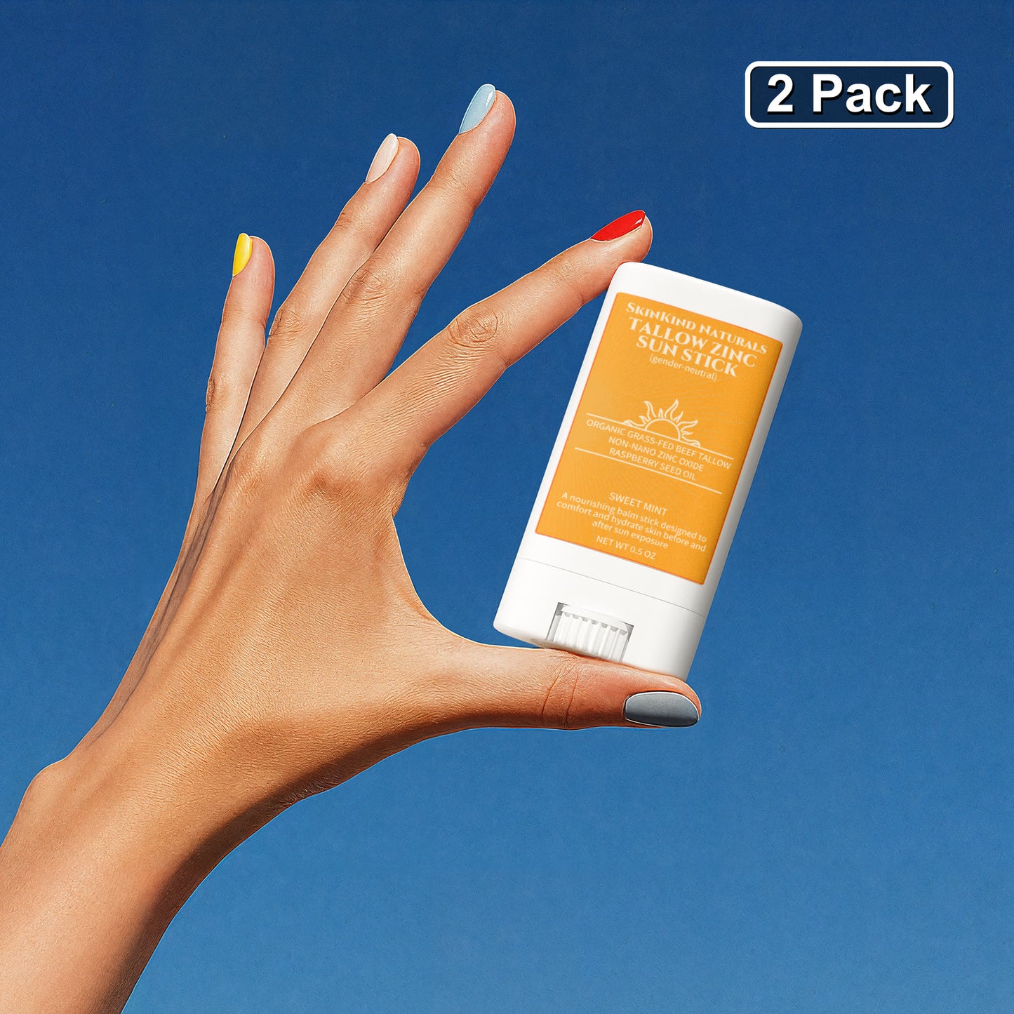 SkinKind Naturals 2 Pack Tallow Zinc Sun Stick